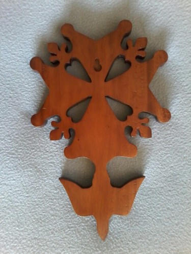 MAHAGONIK KREUZ HUGENOTTEN PRIESTER WAND KAMMER KRUZIFIX HOLZSCHNITZEREI - Bild 10 von 12