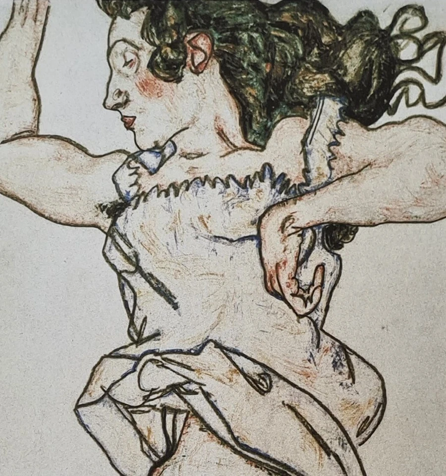 EGON SCHIELE * Reclining with* 50 x 35 cm * signed lithograph * limited # xx/200 - Bild 4 von 4