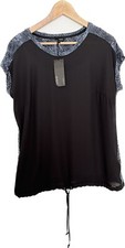 Ladies Autograph M S Sleepwear Top Blouse Size 14 Black Blue  Grey BNWT