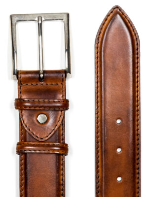 Bontoni Gürtel in cognac mit aufwendiger Politur