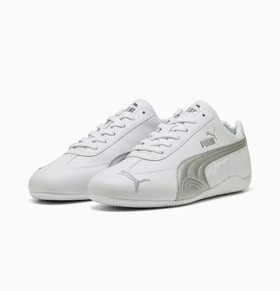 国内配送 PUMA SPEEDCAT LEATHER WHITE PUMA Speedcat Leather in White and Silver All Sizes Limited