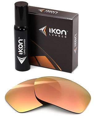 Polarized IKON Iridium Replacement Lenses For Oakley Turbine Rose Gold  Mirror