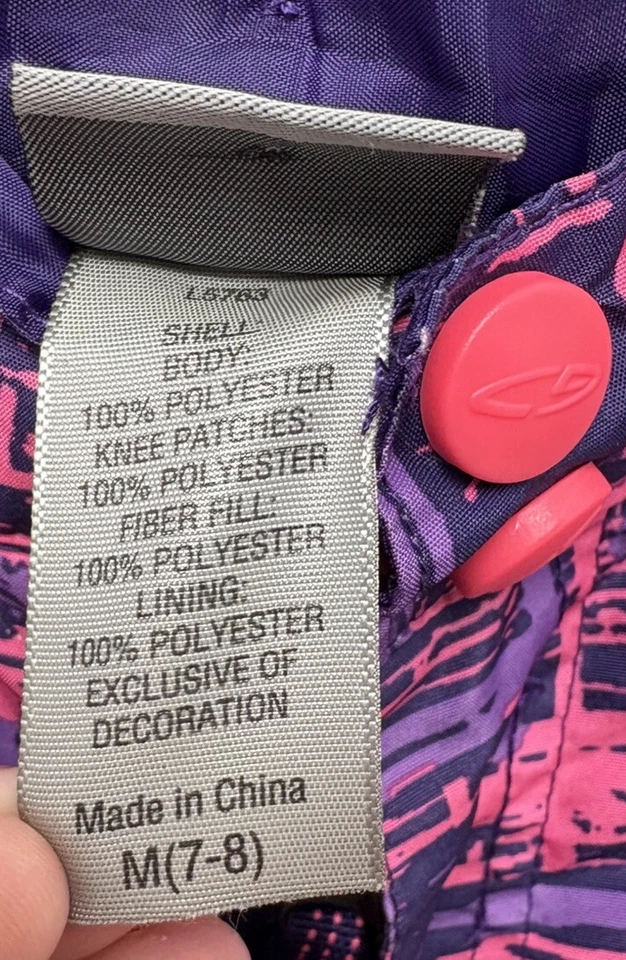 Pantalones de nieve Champion rosa y púrpura para niñas talla mediana Foto 3 de 4