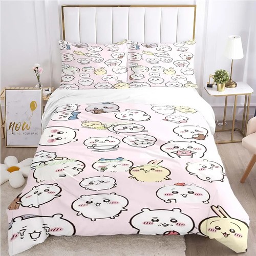 Cartoon Chiikawa Quilt Cover Pillowcase Duvet Cover Bedding Sets Christmas Gift - Picture 22 of 49