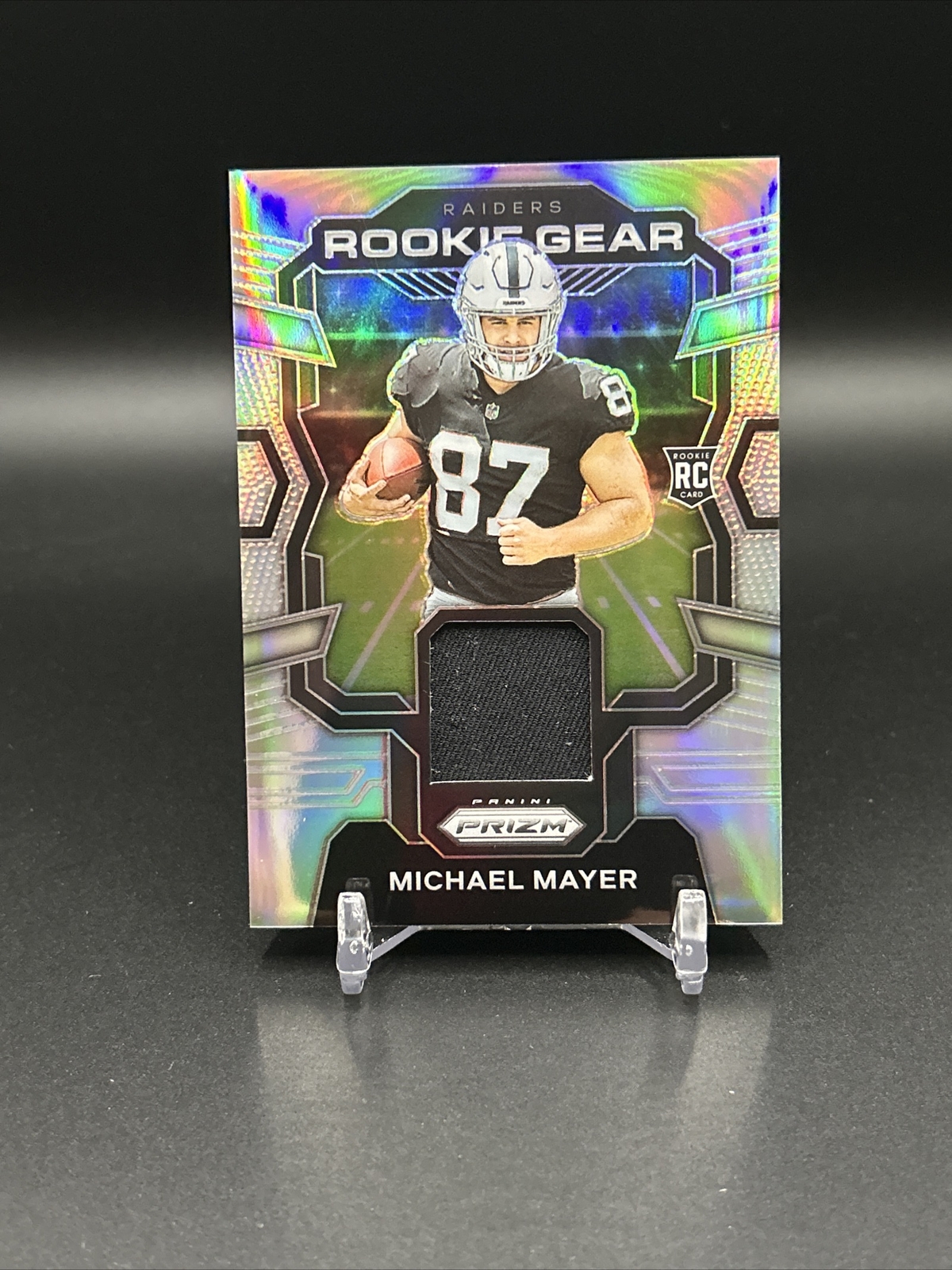 Michael Mayer 2023 Panini Prizm Rookie Gear Silver Prizm Swatch RC #RG-MM