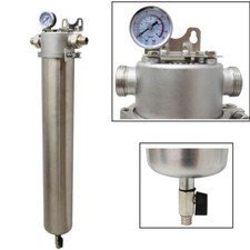 20 Long 1 Inlet Water Filter Housing with 40u...