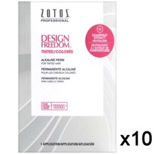 SP-971123x10 SALON BEAUTY ZOTOS DESIGN FREEDOM TINTED ALKALINE HAIR PERM FIRM