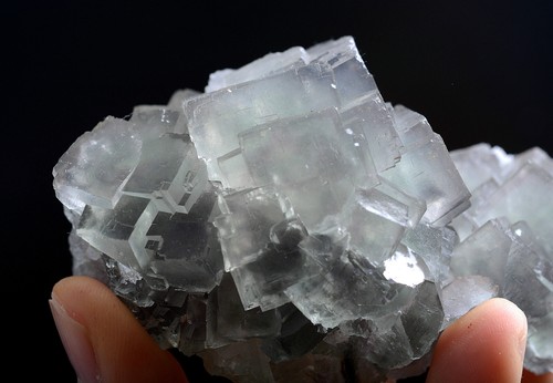 218g Natural Clear Phantom Window Green Cube Fluorite Mineral Specimen/China - Picture 8 of 11