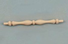 BIRCH SPINDLES 5-3/4" x 1/2" Dia. Overall 1/4" Dia. Tenon  12 PCS  FOR CRAFTS