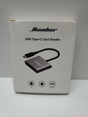 Hicober USB C to SD Card Reader, Micro SD Memory Card Reader, Type C to SD Card