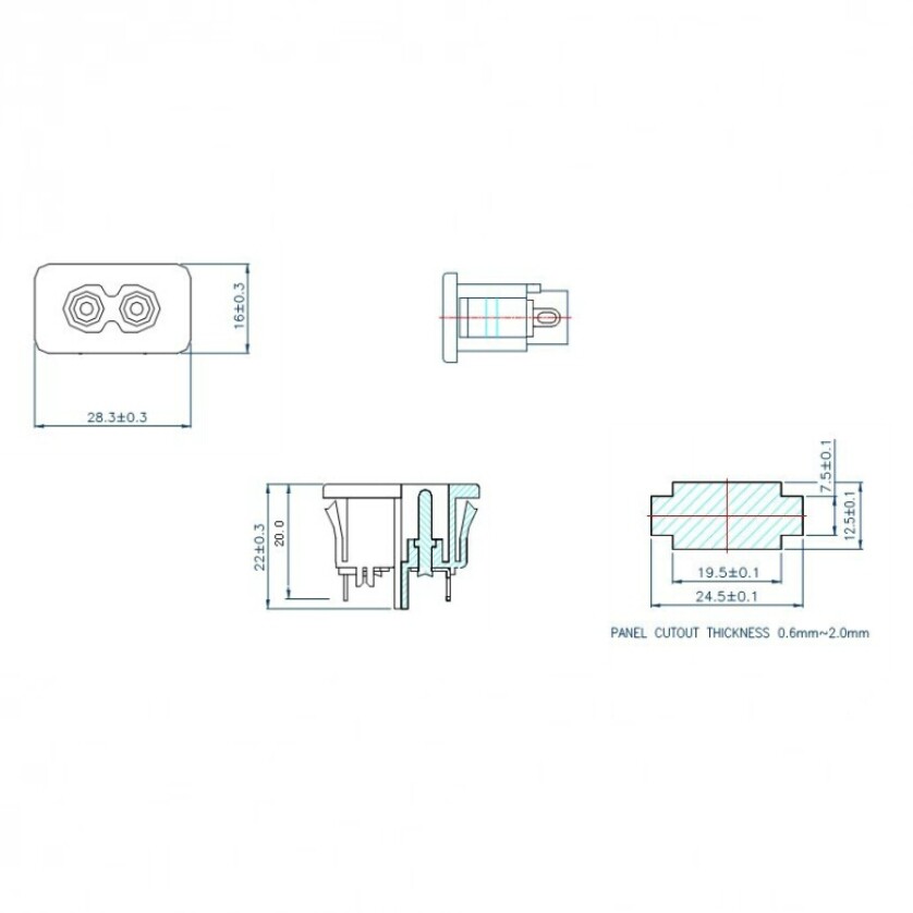 Presa Alimentazione CEI 320 - Connettore Modulare Per Spina Piatta O Saldabile - Foto 3