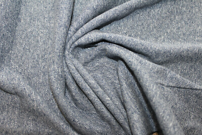 1 Lfm Jersey 4,00 /m² Schlauchstoff Interlock blaugrau meliert BIO-BW JC22