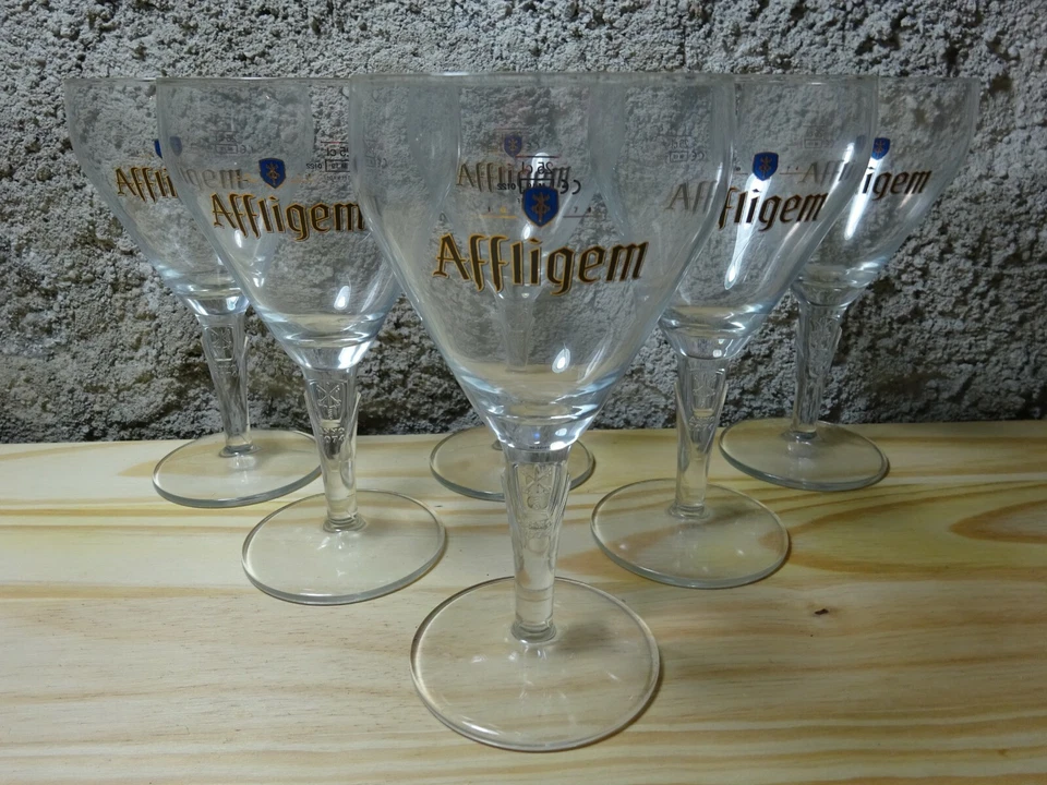 6 VERRES A BIERE PUBLICITAIRES AFFLIGEM 25CL