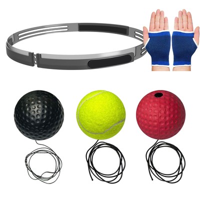 Boxing Fight 3 Balls With Head Band For Speed Training Punching Exercise Set