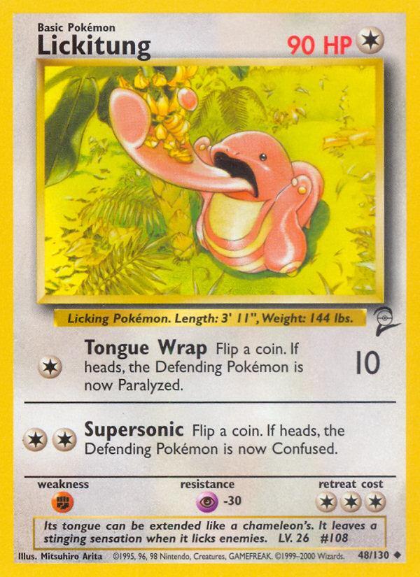 Pokemon Lickitung (48/131) Base Set 2 LP