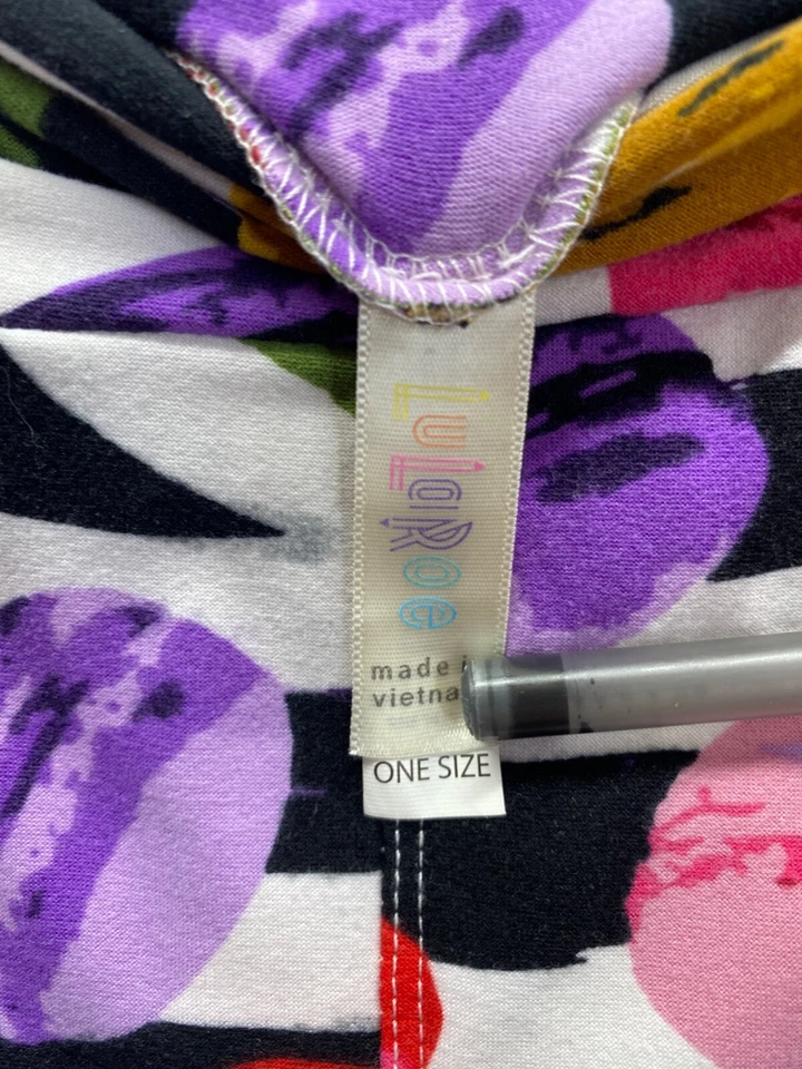 LulaRoe Mujer Blanco Leggings Macarrones Rayas Spandex Talla Única Foto 4 de 4
