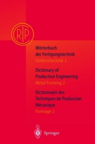 Thumbnail - Wörterbuch Der Fertigungstechnik. Dictionary Of Production