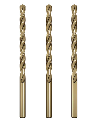 1/2''x6'' HSS Cobalt Aircraft Extension Long Drill Bits Deep Hole Drilling-3Pcs