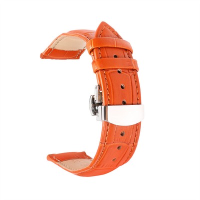 Echtes Leder Uhrenarmbänder Universal Uhr Schmetterling Schnalle Schnallenband