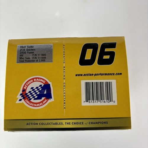1/24 Nascar Elliott Sadler #38 Snickers Die Cast Action New - Picture 6 of 8