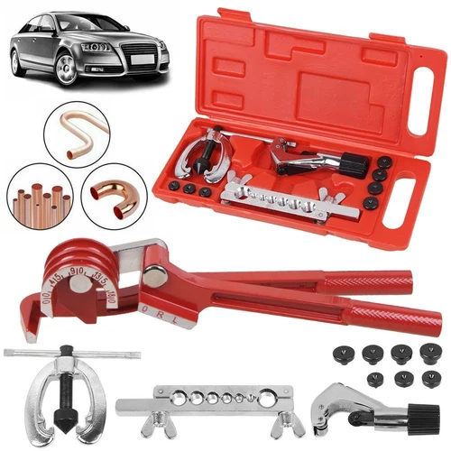 Bremsleitung Bördelgerät Bremsleitungen m. Rohrschneider Werkzeugsatz für Bördel - Bild 7 von 33