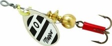 Mepps Aglia B0 Spinner 1/12 oz Black/White Si...