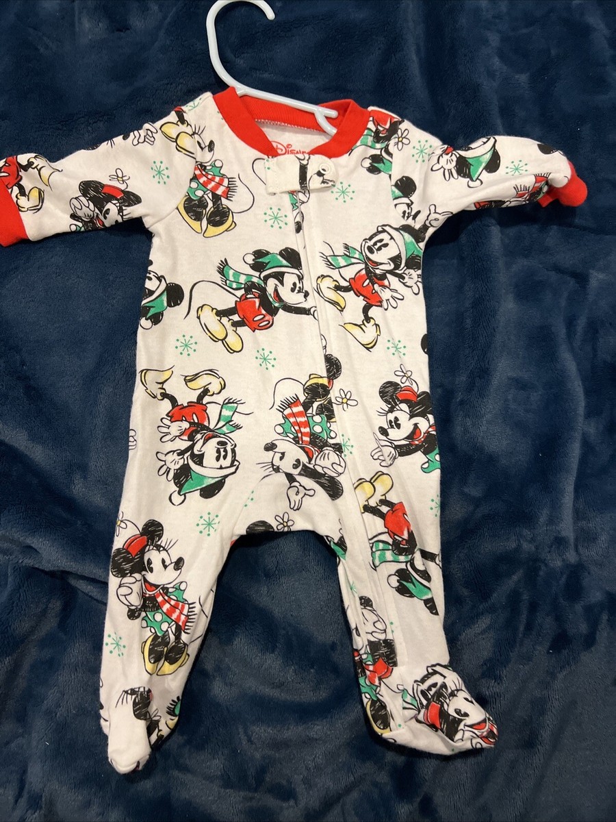Disney Christmas Pajamas Mickey Minnie Mouse PJs Snug-Fit (0
