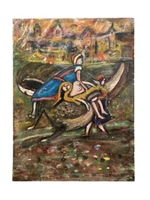 Exceptional 1993 Outsider Art FL Artist Alfonso DeVito - "Hate R*** of Rebecca"