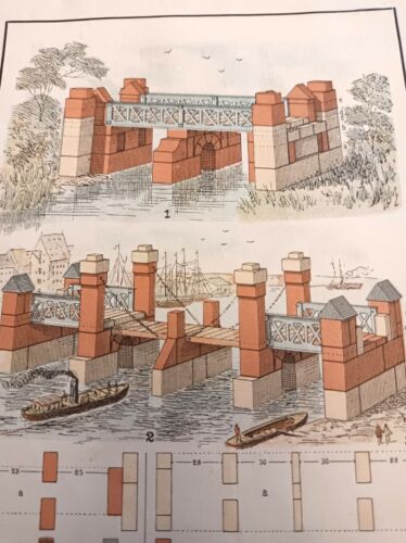 Old 1898 Richter´s Anker Steinbaukasten Set Br 4, Metal Bridge, GK, Complete, or - Bild 16 von 24