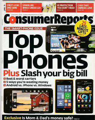 #ad Consumer Reports Magazine January 2013 $11.44