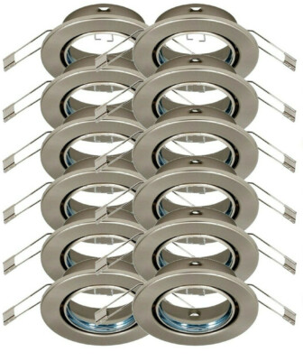 12x Einbaustrahler Einbauspots rund Farb-& Leuchtmittelauswahl 6729-12x Trango