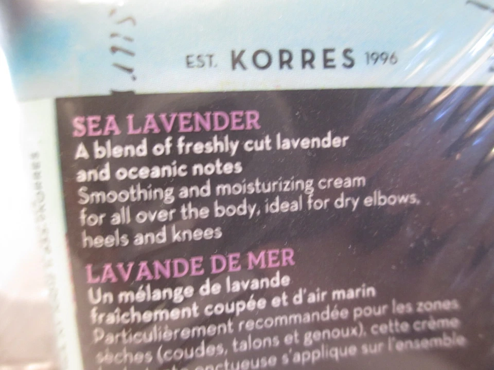 Korres Sea Lavender Gel de Ducha (13.5oz) y Manteca Corporal (7.9oz) Juego de 2 Piezas Sellado Foto 2 de 4