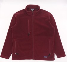 Vintage Ptagonia Synchilla Fleece Jacket Men?s Large Burgundy Red Size Large