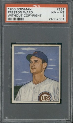Preston Ward [Without Copyright] #231 1950 Bowman card