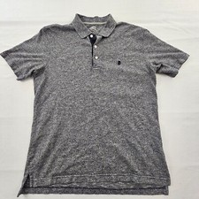 Izod Saltwater Relaxed Classics Blue Short Sleeve Cotton Blend Polo Shirt Mens S