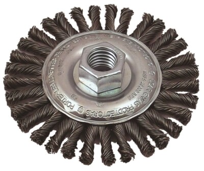 Schaefer Brush 4'' Dia. Wire Knot Wheel Brush 03121- Stringer Bead