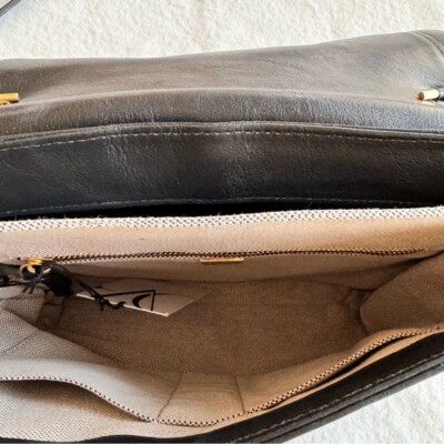 Diane Von Fürstenberg DVF Black Leather Harper Connect Diane Von Fürstenberg DVF Black Leather Harper Connect