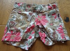 OLD NAVY girl's EUC sz 6 floral cotton shorts w/adjustable waist  pockets