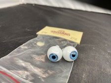 14mm BROWN BLUE Full Round ACRYLIC DOLL EYES TALLINA'S New Old Stock Vintage