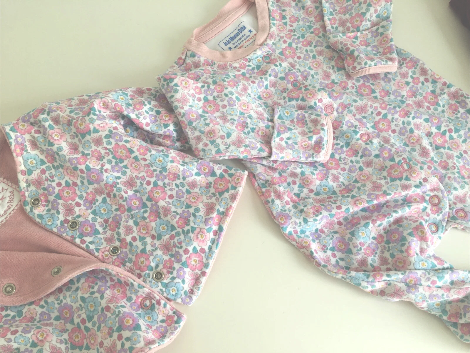 03 Months Baby Girl Clothes JOJO MAMAN BEBE Clothes Sleepsuit Jacket