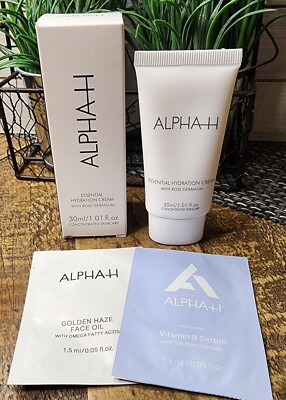 ALPHA-H Essential Hydration Cream With Rose Geranium 30ml/1.01 fl oz. *SEALED*