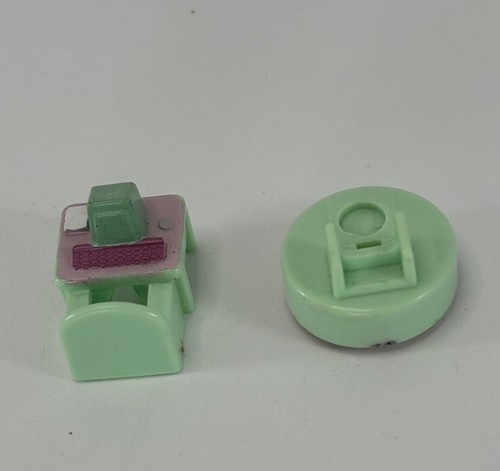 Vintage Polly Pocket Bluebird 1992 Stampin' School Green Desk Butterfly Stamp - Picture 4 of 7