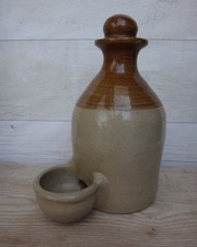 Vintage Stoneware Bird Water Feeder