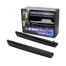 iJDMTOY Blackout Smoked Lens Rear Bumper Reflector Lenses Compatible With 201...