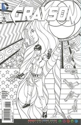 Grayson (2014) #  16 Cover B Adult coloring book Variant  (8.0-VF) 2016