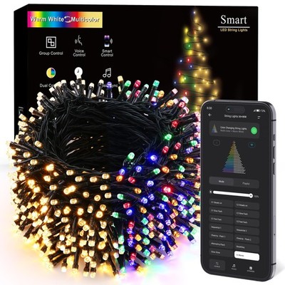 Smart Christmas Lights, 262ft 800 LED Color Changing Christmas String Lights ...
