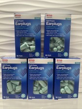 Soft Foam Earplugs 10 Pair Each Box- Lot of 5 boxes  (50 Pair Total)