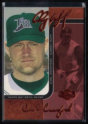 2006 Topps Co-Signers Aubrey Huff, Carl Crawford Changing Faces Bronze /150