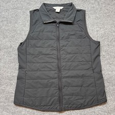 Tommy Bahama Quilted Zip Vest Womens Medium Golf Tennis Resort Athleisure