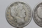 One 1912-D & Three 1912-S Barber 90% Silver Half Dollars Grades G-VG  (NUM6785)